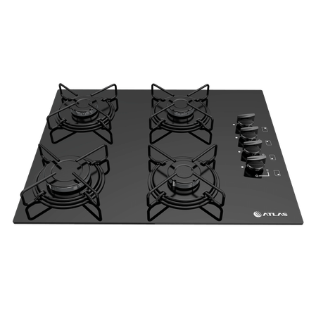 Cooktop À Gás Atlas Com 4 Bocas Ágile Com Mesa De Vidro Preto Bivolt Menor preço em Cooktop À Gás Atlas Com 4 Bocas Ágile Com Mesa De Vidro Preto Bivolt