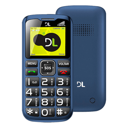 Celular DL YC-120 com Dual Chip, Botão SOS, Lanterna e Rádio FM Azul Menor preço em Celular DL YC-120 com Dual Chip, Botão SOS, Lanterna e Rádio FM Azul