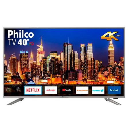 Image do Smart Tv Philco 40 Polegadas Led 4K 40Ptv40G50Sns Prata Smart Tv Philco 40 Polegadas Led 4K 40Ptv40G50Sns Prata