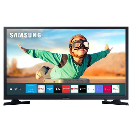 Smart TV LED 32 Polegadas Samsung 32T4300 HDR Plataforma Tizen 2 HDMI 1 USB - Preta