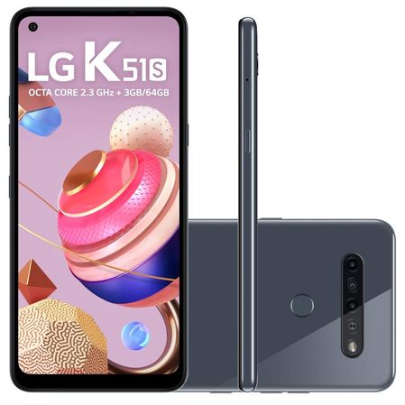 Smartphone LG K51s LM-K510BMW 64GB Android 9.0 Pie Titanium Menor preço em Smartphone LG K51s LM-K510BMW 64GB Android 9.0 Pie Titanium
