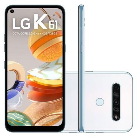 Menor preço em Smartphone LG K61 LMQ630BAW 128GB Android 9.0 Pie Branco