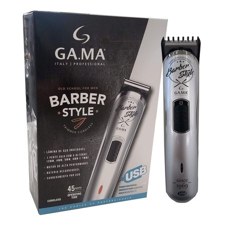 Maquina de Acabamento Gama GT527 Barber Style USB Prata Menor preço em Maquina de Acabamento Gama GT527 Barber Style USB Prata