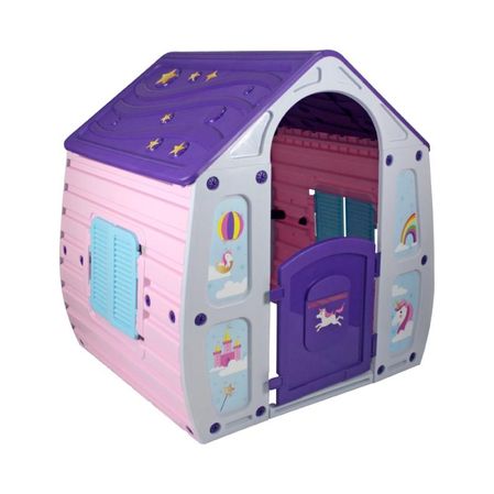 Casinha de Brinquedo Belfix Unicórnio Rosa/Roxa/Cinza Menor preço em Casinha de Brinquedo Belfix Unicórnio Rosa/Roxa/Cinza