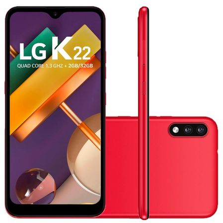 Smartphone LG K22 LMK200BMW 2GB 32GB Câmera Dupla 13Mp+2Mp Vermelho Menor preço em Smartphone LG K22 LMK200BMW 2GB 32GB Câmera Dupla 13Mp+2Mp Vermelho