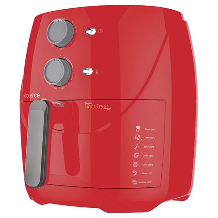 Fritadeira Sem Óleo 3,2L Cadence Super Light Fryer Colors Vermelha - 127V