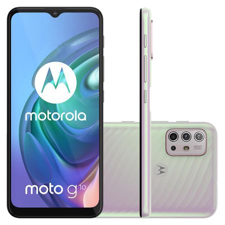 Smartphone Motorola Moto G10 XT2127-1 Tela 6,5 Polegadas 64GB Branco Floral