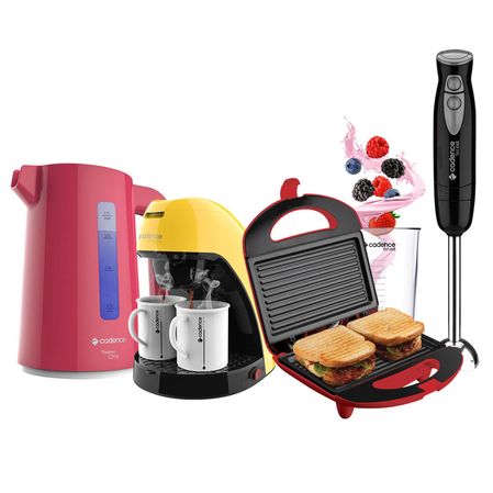 Kit Cadence Cozinha Colorida - Amor de Todas as Cores - 127V Menor preço em Kit Cadence Cozinha Colorida - Amor de Todas as Cores - 127V