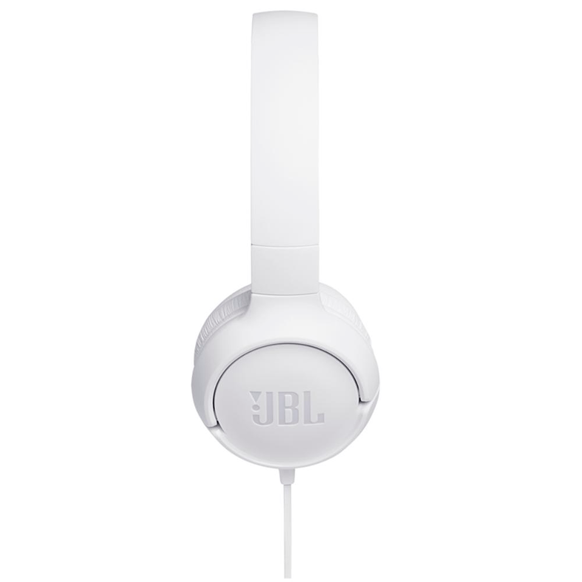 Fone De Ouvido JBL Supra-auriculares Tune 500 Som Pure Bass Com Fio Branco  - eletrum