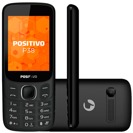 Produto Reembalado - Celular Positivo Phone P38 com Bluetooth e Rádio FM Preto Bivolt Menor preço em Produto Reembalado - Celular Positivo Phone P38 com Bluetooth e Rádio FM Preto Bivolt